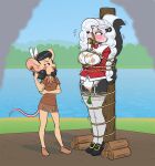 anthro bdsm blush bondage bound brush carniscorner clothing corn_on_the_cob corncob digital_media_(artwork) duo female female/female food food_fetish food_gag food_play gag genitals gravy leek legwear licking licking_lips log mammal melody_mouse mephitid mouse murid murine native_american native_american_clothing nipple_outline onion panties penetration pilgrim plant pole rodent rope scared selene_skunk skunk smug stockings tongue tongue_out underwear vaginal vaginal_penetration vegetable vulva wood