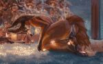 16:10 2025 alex-dep-998 ambiguous_fluids animal_genitalia animal_penis anthro anus artist_name ball balls basketball_(ball) bodily bodily_fluids brown_body brown_ears brown_fur butt canid canine canine_genitalia canine_penis christmas digital_media_(artwork) erection feet fingers fox fur garland genital_fluids genitals gift green_eyes hi_res holidays knot lamp male mammal markings multicolored_body multicolored_fur nipples orange_body orange_fur pawpads paws penis pink_nipples pink_pawpads pink_penis presenting presenting_anus red_nose relaxing smile solo sprucy tail tail_markings text toes widescreen window winter