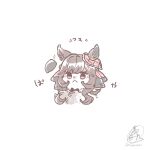  animal_ears animalization braid braided_hair_rings brown_hair closed_mouth cropped_shoulders ear_covers ear_ornament gentildonna_(umamusume) hair_between_eyes hair_rings heart-shaped_ornament heart_ear_ornament horse_ears horse_girl long_hair looking_at_viewer recursive_animalization red_eyes simple_background takatsuki_nato umamusume white_background 