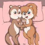  alvin_and_the_chipmunks alvin_seville ambiguous_gender anthro baby bed blush brittany_miller buckteeth chipmunk family father featureless_crotch group launny mammal mother nipples nude on_bed open_mouth parent pillow rodent semi-anthro teeth tongue young 