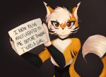  cute dragon_(species) fox_(species) girly humor kaarosu_(character) meme rupninja_(artist) sign 