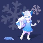  alolan_vulpix ambiguous_gender anonymous anthro artist blue_background clothing compression_artifacts diaper dress eyewear fur glasses nintendo pok&eacute;mon pok&eacute;mon_(species) regional_variant simple_background snowflake solo video_games white_fur 