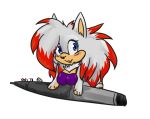  2018 alpha_channel anthro breasts chibi creek cute female hedgehog icon invalid_tag mammal pen sarah simple_background transparent_background 