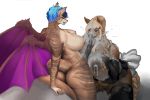  2018 animal_genitalia animal_penis anthro areola armwear big_breasts big_butt big_penis blonde_hair blue_hair breasts butt clothed clothing cum cum_from_nose cum_in_hair cum_in_mouth cum_in_nose cum_inside cum_on_arm cum_on_breasts cum_on_face cum_on_nipples cum_on_penis cumshot dickgirl dickgirl/female dragon duo ejaculation elbow_gloves equine equine_penis excessive_cum eyes_closed fellatio female gloves hair hairband hand_on_breast hi_res horse intersex intersex/female keeltheequine legwear lipstick long_hair looking_at_partner maid_uniform makeup mammal medial_ring membranous_wings messy multi_penis nipples nude oral oral_penetration orgasm penetration penis sex short_hair simple_background smile teeth thick_thighs thigh_highs titfuck uniform white_background wings 