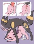  animal_genitalia animal_penis balls canine_penis cum cum_in_pussy cum_inside digital_media_(artwork) duo eeveelution erection espeon female feral feral_on_feral from_behind_(disambiguation) fur knot knotting male male/female nintendo open_mouth penetration penis pok&eacute;mon pok&eacute;mon_(species) pussy sex side_view simple_background tinynasties_(artist) tongue tongue_out umbreon vaginal vaginal_penetration video_games 
