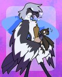 abstract_background absurd_res ambiguous_gender anal anal_penetration anthro anthro_on_feral avian beak bestiality bird birdie_(canadabirdie) birdpathy black-capped_chickadee black_beak black_wings blush blush_lines breath brown_body chastity_cage chastity_device chickadee claws collar duo feathers feral genitals great_grey_shrike hi_res holding_leg legband living_condom male male/ambiguous open_mouth oscine otterjunk panting passerine penetration penis pink_penis purple_chastity_cage size_difference standing tail tail_feathers tapering_penis text text_on_collar tit_(bird) white_body wing_claws wings x-ray_view