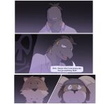 anthro asian_small-clawed_otter beard bighorn_sheep bovid caprine carl_hendricks chase_hunter clothed clothing comic dialogue echo_(game) echo_(series) echo_project english_text facial_hair flynn_moore gila_monster group helodermatid hi_res lizard lontra male mammal mustelid night north_american_river_otter otter phwog reptile river_otter scalie sheep simple_background skull_and_crossbones speech_bubble surprised sydney_bronson text