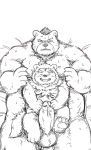  2018 balls bear belly blush domination fur handjob male male/male mammal mtflying30371 mustelid nude overweight paws penis sex size_difference slightly_chubby sweat thick_thighs wolverine 
