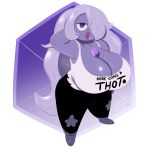  absurd_res alien amethyst_(steven_universe) big_breasts breasts cartoon_network cherry cleavage clothed clothing female food fruit gem_(species) hi_res humanoid looking_at_viewer not_furry ota_(artist) shortstack smell solo steven_universe 