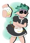 2025 absurd_res aquatic bodily_fluids cephalopod clothed clothing collar collar_tag cookiepamps cutaway diaper diaper_under_clothing digital_drawing_(artwork) digital_media_(artwork) genital_fluids green_eyes hi_res humanoid leaking_diaper levi_(fatcat4t4) maid_uniform male mollusk nintendo octarian octoling omorashi poop_desperation printed_diaper pseudo_hair shaking solo sound_effects splatoon tentacle_hair tentacles trembling unclean_diaper uniform urine used_diaper using_diaper wearing_diaper wet_diaper wetness_indicator wetting wetting_diaper