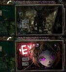 anthro bedroom_eyes blonde_hair capella_emerada_lugunica changeling_(lorewise) cult cultist duo fangs female first_person_view five_nights_at_freddy's five_nights_at_freddy's_3 glowing glowing_eyes grafelem hair hi_res human humanoid lagomorph leporid male mammal narrowed_eyes rabbit re:zero scottgames security security_camera seductive springtrap_(fnaf) teeth threatening undead