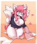 2026 absurd_res anthro blush borvar breasts dialogue digital_media_(artwork) embarrassed english_text equid equine female genitals hair hi_res holding_object holding_paper horn kneeling looking_down male_(lore) mammal mythological_creature mythological_equine mythology nekonin office_clothing open_mouth paper pink_hair solo tail text vulva white_body wide_hips winged_unicorn wings