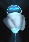 absurd_res blue_insides blue_vulva blush bodily_fluids disney extraterrestrial_vegetation_evaluator female genital_fluids genitals glowing glowing_genitalia glowing_insides glowing_vulva hi_res machine masturbation pixar robot screen screen_face simple_background solo trasnedity unusual_insides vaginal vaginal_fluids vaginal_masturbation vulva wall-e