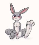  &gt;:3 3_toes anus blush breasts clitoris collarbone digital_media_(artwork) disney female fur grey_fur hi_res judy_hopps lagomorph looking_at_viewer mammal multicolored_fur naughty_face navel nipples nude pink_nose presenting presenting_anus presenting_pussy purple_eyes pussy pussy_juice rabbit signature simple_background sitting slowderpyguy smile solo spread_legs spreading toes white_background white_fur zootopia 