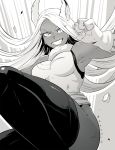  :d animal_ears armpits artist_name bare_shoulders boku_no_hero_academia breasts bunny_ears commentary_request dark_skin gloves greyscale half-closed_eyes highleg highleg_leotard highres koyorin leotard long_hair looking_at_viewer medium_breasts monochrome muscle muscular_female open_mouth simple_background smile solo teeth thighhighs usagiyama_rumi v-shaped_eyebrows very_long_hair white_background 