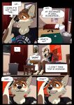 3d_(artwork) absurd_res anthro ariesartist bed blender_(artwork) border_collie canid canine canis cellphone collie comic dialogue digital_media_(artwork) domestic_dog electronics furniture herding_dog hi_res male mammal pastoral_dog phone phone_call sheepdog smartphone solo speech_bubble