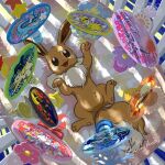 1:1 2026 ambiguous_gender brown_body brown_eyes brown_fur crib dipstick_tail eevee eeveelution espeon featureless_crotch feral flareon fur generation_1_pokemon generation_2_pokemon generation_4_pokemon generation_6_pokemon glaceon happy hi_res jolteon leafeon lying markings nintendo on_back open_mouth pawpads paws pokemon pokemon_(species) signature solo sylveon tail tail_markings tongue umbreon vaporeon vertlapin96