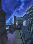  bakuinu balcony beaker commentary_request galaxy highres machine monitor mountain mountainous_horizon night no_humans observatory original outdoors platform river sky sky_focus star_(sky) starry_sky telescope test_tube test_tube_rack wooden_floor wooden_wall 