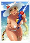  animal_ears bikini garter gun jingrock swimsuits tagme tail 