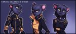  anthro clothing collar feline female fur glue_studios jacket luraiokun mammal panther rimba_racer smile solo tamira_(rimba_racer) yellow_eyes 