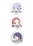  :d bangs beret big_head blue_eyes blue_hair blue_neckwear blunt_bangs blush brown_eyes brown_footwear brown_hair chibi chimame-tai commentary_request dress eyebrows_visible_through_hair fang forehead gochuumon_wa_usagi_desu_ka? hair_between_eyes hair_ornament hand_up hat inahori jouga_maya kafuu_chino kafuu_chino's_school_uniform kneehighs long_hair looking_at_viewer low_twintails multiple_girls natsu_megumi open_mouth outstretched_arm polka_dot puffy_short_sleeves puffy_sleeves ringlets sailor_collar sailor_dress sample school_uniform seiza short_hair short_sleeves simple_background sitting smile standing standing_on_one_leg twintails very_long_hair white_background white_dress white_hat white_legwear white_sailor_collar x_hair_ornament 