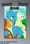  avian blush cover equine friendship_is_magic gallus gallus_(mlp) gryphon horse jojodash mammal my_little_pony pony sandbar sandbar_(mlp) vee_stitch 