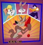 2026 3_toes 4_fingers abstract_background alternate_version_at_paywall amazed anatid anseriform anthro arm_tuft athletic athletic_anthro athletic_male avian back_tuft beak belly bent_legs biped bird black_body black_eyes black_feathers black_nose black_toe_claws blonde_hair blue_eyes brown_body brown_fur buckteeth bugs_bunny butt butt_from_the_front canid canine canis chest_tuft claws clenched_teeth clothed clothed_anthro clothed_female clothing colored constricted_pupils coyote crouching curling_tail curvy_figure daffy_duck digital_drawing_(artwork) digital_media_(artwork) duck ear_bands ears_back elbow_tuft epic_games eyebrows eyelashes feathers featureless_crotch feet female fingers flat_colors fluffy fluffy_tail fortnite fur gavanzude glance gloves grey_body grey_fur group hair half-closed_eyes hand_on_cheek hand_on_own_cheek handwear head_tuft hi_res holding_object holding_rocket holding_weapon humanoid_hands humanoid_heel knee_tuft knees_up lagomorph leg_tuft leporid lines_drawn lola_bunny long_ears looking_down looking_down_at_another looking_up_at_another looney_tunes male mammal mischievous multicolored_body multicolored_fur narrowed_eyes nude nude_anthro nude_male open_mouth orange_beak orange_bill paws pecs pink_nose pinup pivoted_ears plantigrade pose pupils rabbit raised_heel ribs rocket shirt shocked shoulder_tuft signature skinny skinny_anthro skinny_male slim slim_anthro slim_male small_pupils small_waist smile smiling_at_another smirking_at_another smug smug_expression smug_eyes smug_face smug_grin squatting_pose standing_on_toes surprised tail tan_belly tan_body tan_eyebrows tan_fur tank_top teeth tiptoes toe_claws toes toothed_beak topwear tuft two_tone_body two_tone_fur warner_brothers wasp_waist weapon whiskers white_clothing white_gloves white_handwear white_sclera wide_eyed wide_hips wile_e._coyote yellow_clothing yellow_sclera yellow_shirt yellow_tank_top yellow_topwear