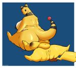 3_toes ampharos anthro belly big_breasts big_butt black_nipples black_sclera black_stripes blue_background breasts butt butt_grab duo facesitting feet female forehead_gem game_freak gem generation_1_pokemon generation_2_pokemon genitals hand_on_butt heart_symbol hi_res huge_butt lazy_dogg0 looking_back multicolored_body navel nintendo nipples overweight overweight_anthro overweight_female pikachu pokemon pokemon_(species) pupils rear_view red_gem simple_background sitting sitting_on_another spread_legs spreading stripes tail tail_gem thick_thighs toes vulva white_body white_pupils worried worried_face worried_look yellow_body