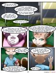  2018 colored comic darkmirage dialogue fan_character female fur green_eyes mammal pink_fur quetzalli_(character) redoxx text 