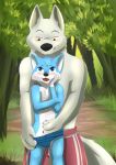  adult_on_cub age_difference anthro briefs canine clothing cub disney dog embarrassed fan_character from_behind_(disambiguation) handjob male male/male mammal penis precum sex shy size_difference sky teasing uncut underwear wolf xxgato young zootopia 