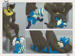  anthro bat blue_fur comic duo foot_fetish fur hair huge_feet lying macro male male/male mammal micro muscular nude paws prehensile_feet procyonid raccoon simple_background sitting size_difference stomping stoven_(xdarkspace) toes xdarkspace zephiro 