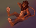 anthro claws disney feet feline foot_fetish fur invalid_tag lion looking_at_viewer male mammal mane muscular pawpads paws scar_(the_lion_king) simple_background smile solo the_lion_king toe_claws toes xdarkspace 