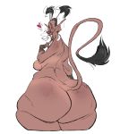  &lt;3 2017 bandage big_butt black_hair breasts buckteeth butt digital_media_(artwork) ear_piercing female freckles hair holdra_(slb) huge_butt humanoid looking_at_viewer looking_back not_furry nude piercing pigtails pointy_ears rear_view side_boob simple_background slb solo standing teeth thick_thighs troll white_background wide_hips 