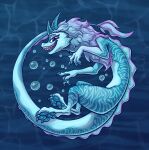 aquatic aquatic_dragon bubble claws disney dragon eastern_dragon female feral hi_res horn long_tail looking_at_viewer mythological_creature mythological_scalie mythology open_mouth paws raya_and_the_last_dragon scalie sharp_teeth sisu_(ratld) solo stirren tail teeth underwater water