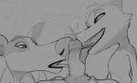 absurd_res belka bestiality bodily_fluids canid canine canis cum cum_on_face domestic_dog fellatio female feral first_person_view genital_fluids genitals group hi_res human humanoid_genitalia humanoid_penis licking looking_at_another looking_at_genitalia looking_at_partner looking_at_penis male male/female mammal monochrome open_mouth oral penile penis penis_lick sex sketch smile snout space_dogs strelka tongue trio wugi