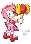  2018 absurd_res amy_rose anthro boots butt clothing female footwear gloves green_eyes hair hairband hammer hedgehog hi_res mammal panties pink_hair short_hair smile solo sonic_(series) supersegasonicss tools underwear video_games 