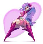  2017 alternate_color anthro anthrofied big_breasts big_butt breasts butt digital_media_(artwork) eyeshadow female flora_fauna half-closed_eyes hand_on_hip huge_butt lipstick looking_at_viewer looking_back makeup nintendo open_mouth plant pok&eacute;mon pok&eacute;mon_(species) pok&eacute;morph pseudo_clothing raised_arm rear_view shiny_pok&eacute;mon side_boob slb smile solo standing thick_thighs tsareena video_games voluptuous wide_hips 