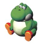  ambiguous_gender big_yoshi clothing footwear green_yoshi half-closed_eyes mario_bros meme nintendo official_art overweight shoes simple_background sitting super_mario_rpg unknown_artist video_games white_background yosh yoshi 