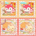  1girl 1other animal_crossing animal_crossing:_pocket_camp animal_ears apple bai_gui_hua_zi basket chibi chibi_only chibikemo commission dress flower food fruit furry furry_female holding holding_basket mihuashi_commission orange_flower original outdoors pancake plate poppy_(animal_crossing) postage_stamp postage_stamp_(medium) rabbit_ears squirrel_ears squirrel_girl squirrel_tail tail tent too_many_watermarks tree watermark 