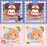 2girls :3 animal_crossing animal_ears bai_gui_hua_zi bear_ears bear_girl blush character_name chibi chibi_only chibikemo commission crown furry furry_female gun hat holding holding_gun holding_weapon maple_(animal_crossing) mickey_mouse_&amp;_friends mihuashi_commission minnie_mouse mouse_ears mouse_girl multiple_girls postage_stamp postage_stamp_(medium) too_many_watermarks watermark weapon 