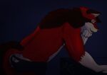 butt butt_cleavage canid canine canis clothed clothing echo_(game) echo_(series) echo_project hi_res leo_alvarez looking_at_viewer male mammal mark_(disambiguation) presenting seductive smile solo tail topless wolf