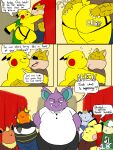2024 against_surface against_wall alexander_(chonkymouse) alolan_form alolan_meowth ambiguous_gender anthro arm_spikes big_butt black_bottomwear black_clothing black_ear_tips black_ears black_eyes black_hair black_inner_ear black_pants black_sclera blonde_hair blue_body blue_bottomwear blue_clothing blue_inner_ear blue_pants blue_shirt blue_topwear bottomwear brown_clothing brown_ear_tips brown_hands brown_markings brown_shirt brown_topwear butt butt_grab caught_in_the_act cheek_tuft chonkymouse claws clothed clothing collared_shirt colored comic command dialogue digital_media_(artwork) dipstick_ears dress_shirt ear_markings eeveelution elbow_spikes english_description english_text facial_tuft fangs flareon flat_colors fur generation_1_pokemon generation_2_pokemon generation_5_pokemon generation_7_pokemon green_body green_clothing green_shirt green_topwear group hair hallway hand_in_pocket hand_on_butt hi_res horn hug jersey jockstrap jockstrap_only locker male male/male markings mostly_nude mr._scott_(chonkymouse) multicolored_body multicolored_ears neck_tuft nidoking nintendo onomatopoeia orange_body orange_ears orange_fur overweight overweight_anthro overweight_male pace_(blastoiseanimator) page_number pants pattern_clothing pattern_shirt pattern_topwear pedro_(blastoiseanimator) pichu pikachu pink_cheeks pockets pokemon pokemon_(species) pokemon_speak purple_body purple_ears raichu red_cheeks red_clothing red_shirt red_topwear regional_form_(pokemon) riley_(blastoiseanimator) sandshrew school shirt simple_background simple_eyes snivy snout sound_effects spanish_text speech_bubble spikes spikes_(anatomy) stealing striped_clothing striped_shirt striped_topwear stripes tan_body tan_inner_ear teal_inner_ear teeth text thick_thighs topless topwear tuft tusks underwear underwear_only white_dress_shirt white_eyes white_sclera white_sleeves wide_hips yellow_body yellow_cheeks yellow_ears yellow_markings
