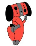  animate_inanimate anthro big_butt butt canine female mammal marcodile nintendo nintendo_switch solo switch_dog video_games 