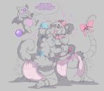 absurd_res accessory ageplay animate_inanimate bodily_fluids bow_ribbon bubblepuppers canid canine clothed clothing dialogue diaper digital_media_(artwork) drooling english_text fart feces furgonomics group handwear head_bow heart_symbol hi_res hypnosis infatilism living_plushie long_ears long_tail making_out mammal mind_control mittens open_mouth open_smile oppossum pink_diaper plushie pooping raised_tail ribbons ringed_eyes roleplay sagging_diaper saliva simple_background smile soiled_diaper soiling soiling_diaper speech_bubble spiral tail tail_accessory tail_bow tail_ribbon text tongue tongue_out unclean_diaper used_diaper using_diaper wearing_diaper