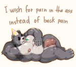 4_toes 5_fingers anthro balls barazoku bear big_balls big_muscles big_pecs big_penis blep clothing digital_media_(artwork) english_text eyes_close feet fingers genitals happy_birthday hat headgear headwear hi_res humanoid_genitalia humanoid_penis male mammal musclegut muscular muscular_anthro muscular_male nipples nude nude_anthro nude_male party_hat pecs penis punk_(punktoso) punktoso simple_background solo text thick_penis toes tonge_out tongue tongue_out vein