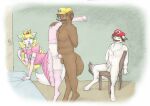anthro balls bed bodily_fluids breasts chair clitoral_hood clitoris clothed clothed_sex clothing cosplay costume crown cuckold domestic_cat dress ejaculation erection fake_mustache feet felid feline felis female female_penetrated fingers flexible fur furniture genital_fluids genitals group hair half-closed_eyes hand_on_penis hat hat_only headgear headgear_only headwear headwear_only hi_res holding_leg humanoid_genitalia humanoid_penis legwear male male/female male_penetrating male_penetrating_female mammal mario mario_bros masturbation meowmere mostly_nude mustelid narrowed_eyes navel nintendo nude one_leg_up open_mouth otter penetration penile penile_masturbation penile_penetration penis penis_in_vagina princess_peach raised_leg sex simple_background splits spread_legs spreading standing standing_sex stockings tail toes trio vaginal vaginal_penetration vertical_splits voyeur vulva wario