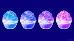  artist_name black_background commentary_request flower food food_focus highres no_humans original rizu_(rizunm) shaved_ice simple_background 