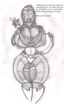  alien big_breasts bioware breasts bungie cleavage clothed clothing destiny_(video_game) dragon-heart female ghost huge_breasts humanoid looking_at_viewer mass_effect monochrome not_furry quarian sketch spirit thick_thighs video_games voluptuous 