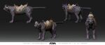 2026 3d_(artwork) 4_toes 5_toes absurd_res adia_studios ambiguous_feral ambiguous_gender autodesk_maya_(artwork) black_background black_body black_fur black_nose black_tail bridle cheek_tuft claws colored company_name concept_art digital_media_(artwork) email english_description english_text facial_tuft feet felid feline feral fluffy fluffy_ears fluffy_tail fur gradient_background hi_res highguard_(game) leg_tuft light lighting long_tail looking_at_viewer lynx mammal mouth_closed multicolored_body multicolored_fur official_art paws purple_stripes quadruped reins saddle shaded simple_background solo standing striped_body striped_fur stripes substance_painter_(artwork) tail text toe_claws toes tuft turnaround two_tone_body two_tone_fur unknown_artist url whiskers white_claws yellow_eyes zbrush_(artwork)