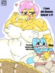  big_breasts big_butt breasts budge butt cartoon_network dessert dxoz female food gumball_watterson huge_butt ice_cream male sarah_(tawog) the_amazing_world_of_gumball thick_thighs wide_hips 